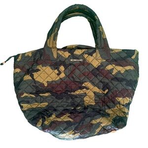 MZ Wallace Green and Brown Camouflage quilted Tote